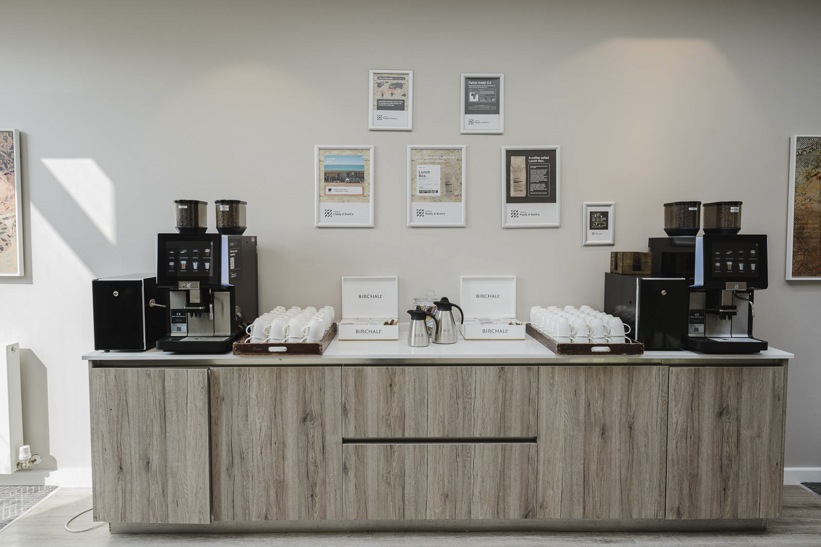 Tea and coffee station outside of a venue