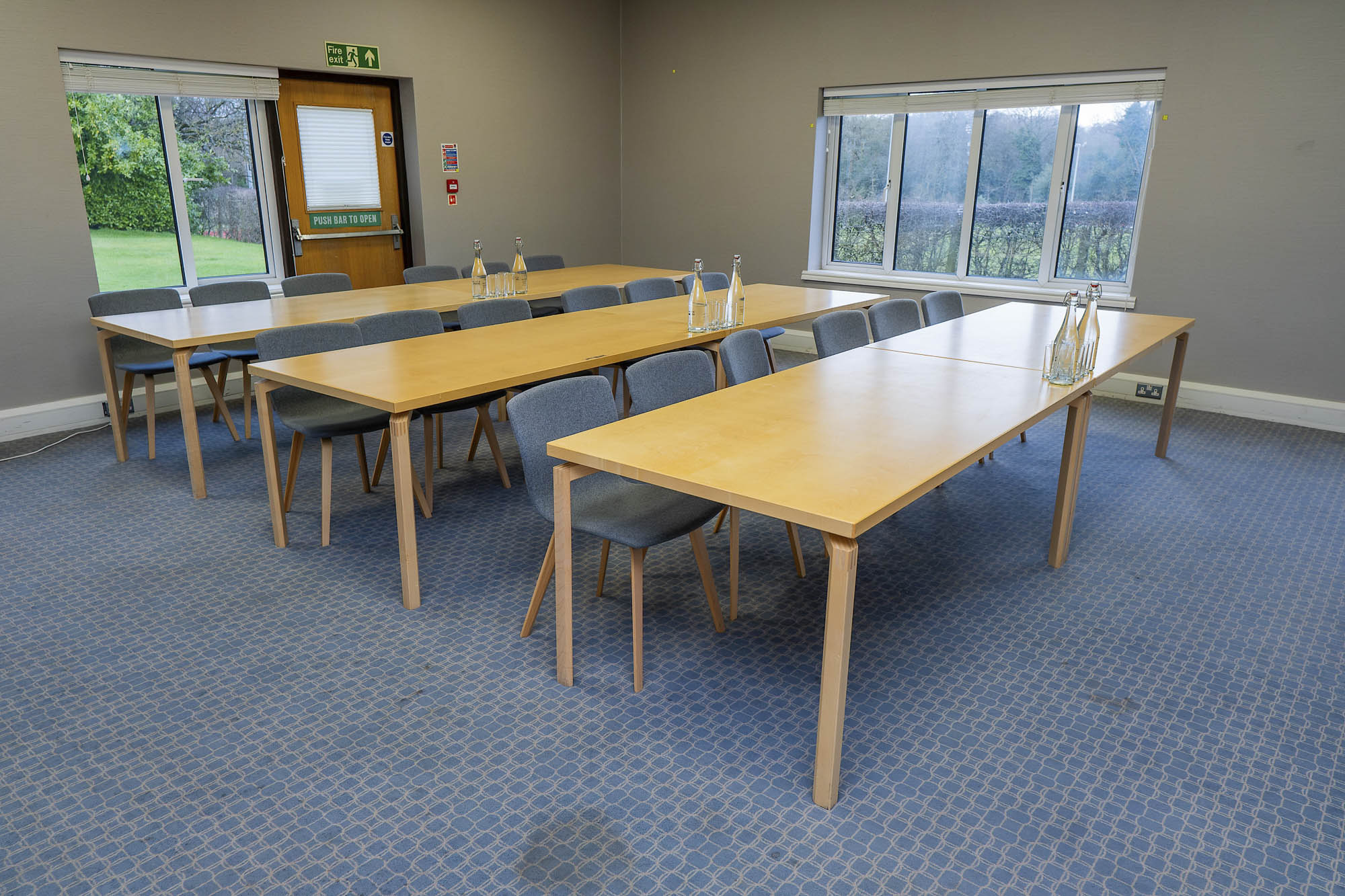 A meeting room set up