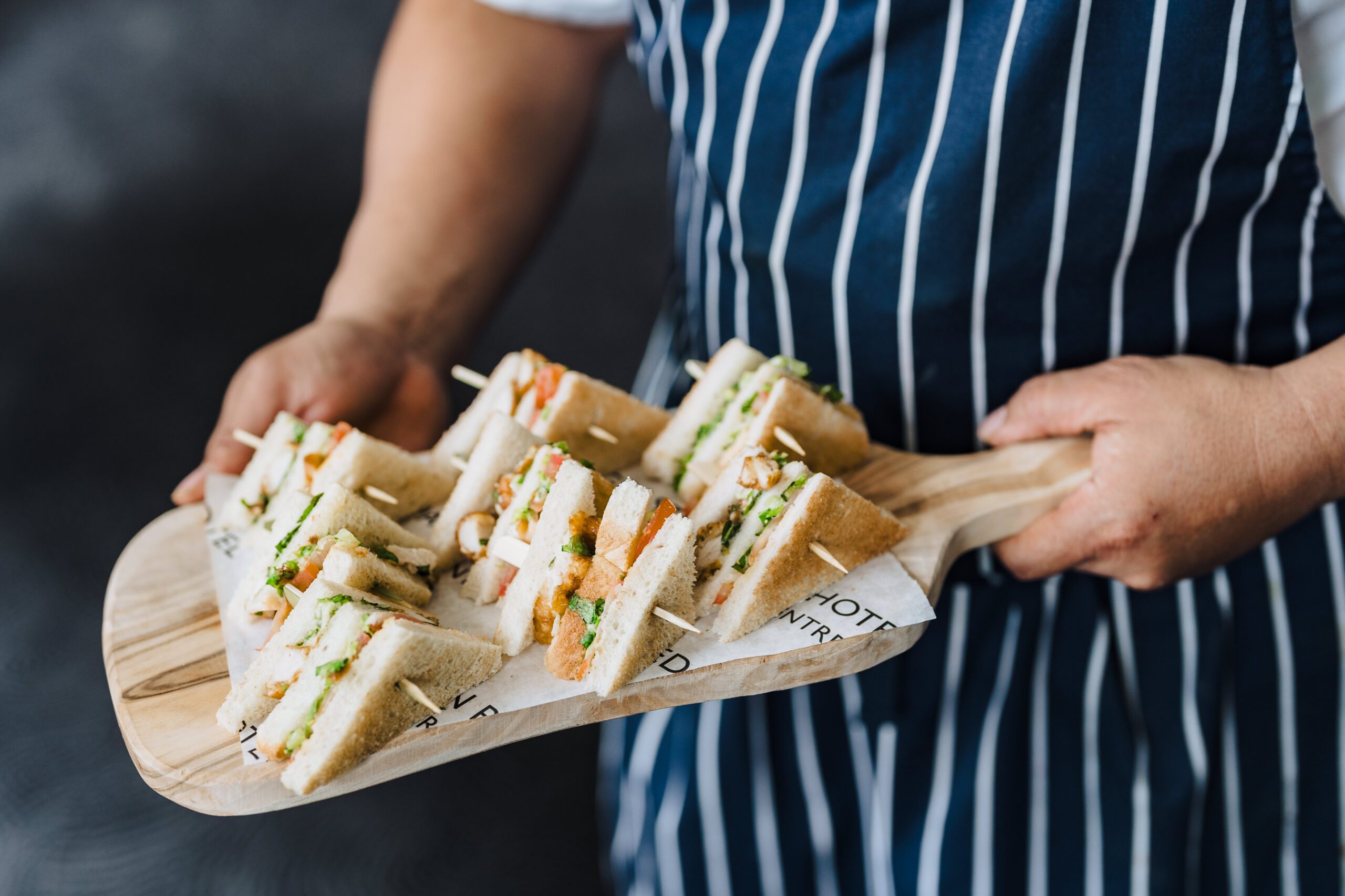 A selection of sandwiches for a conference
