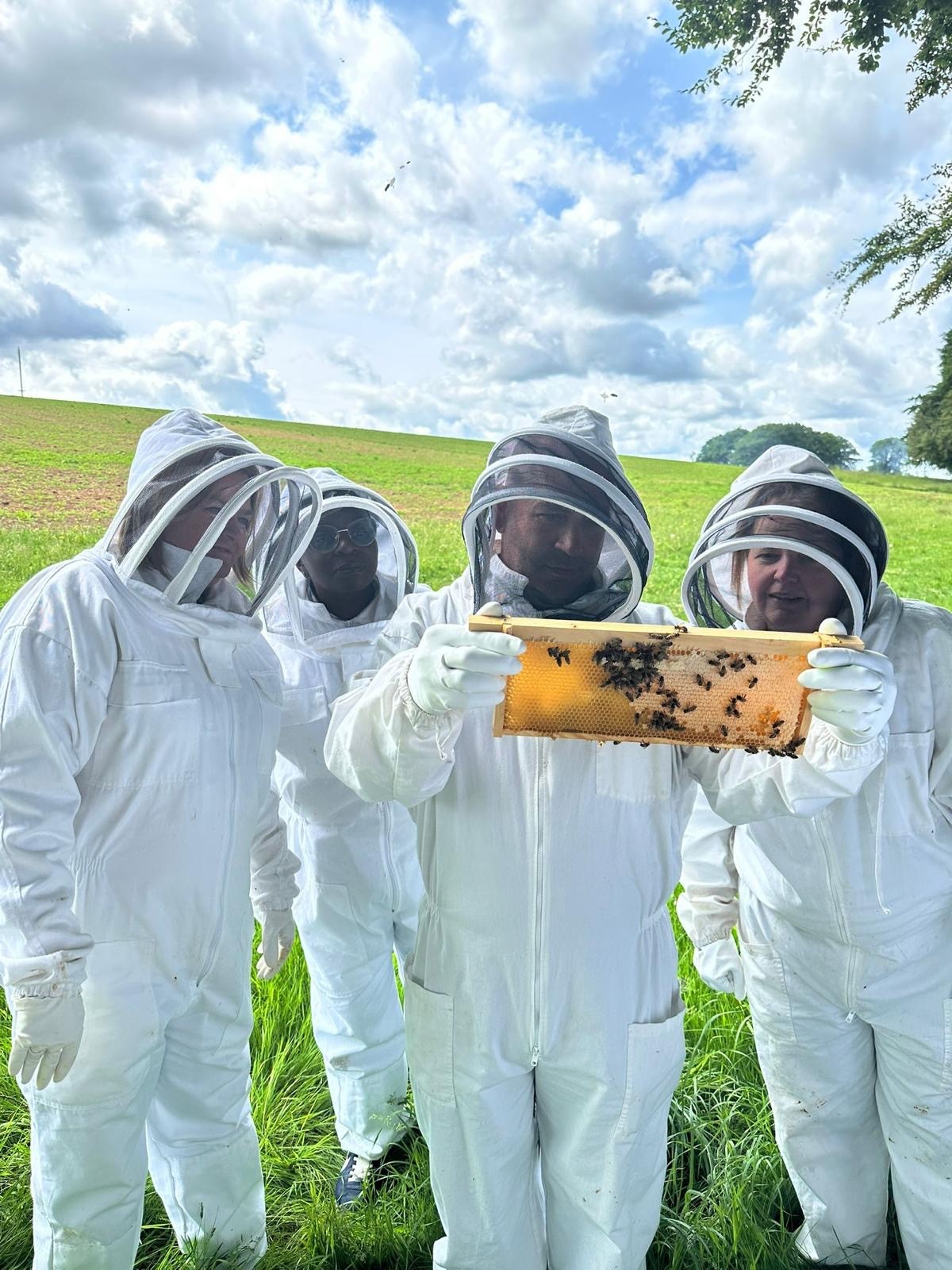 The EPH team in beekeeper uniform