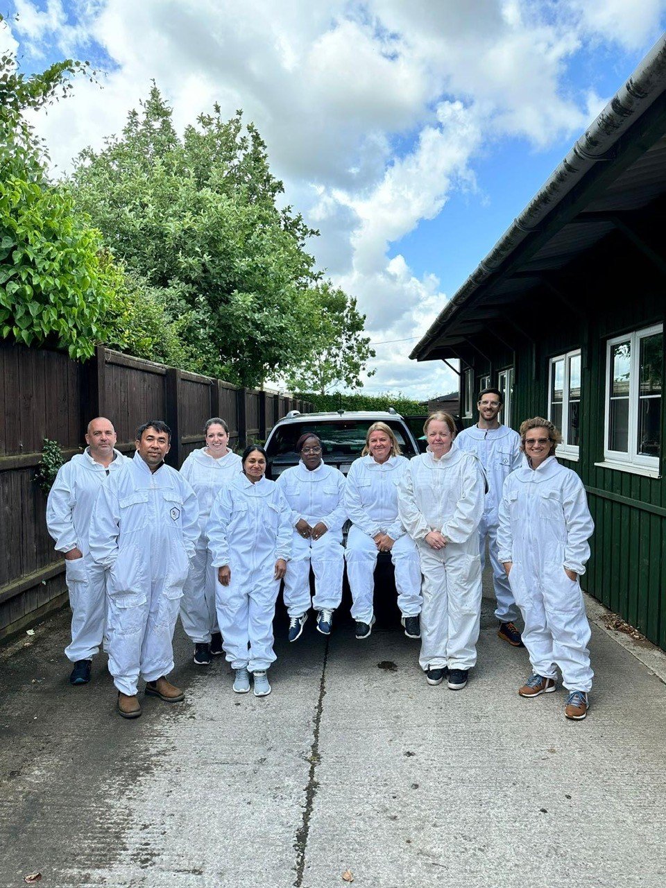 The EPH team in beekeeper uniform