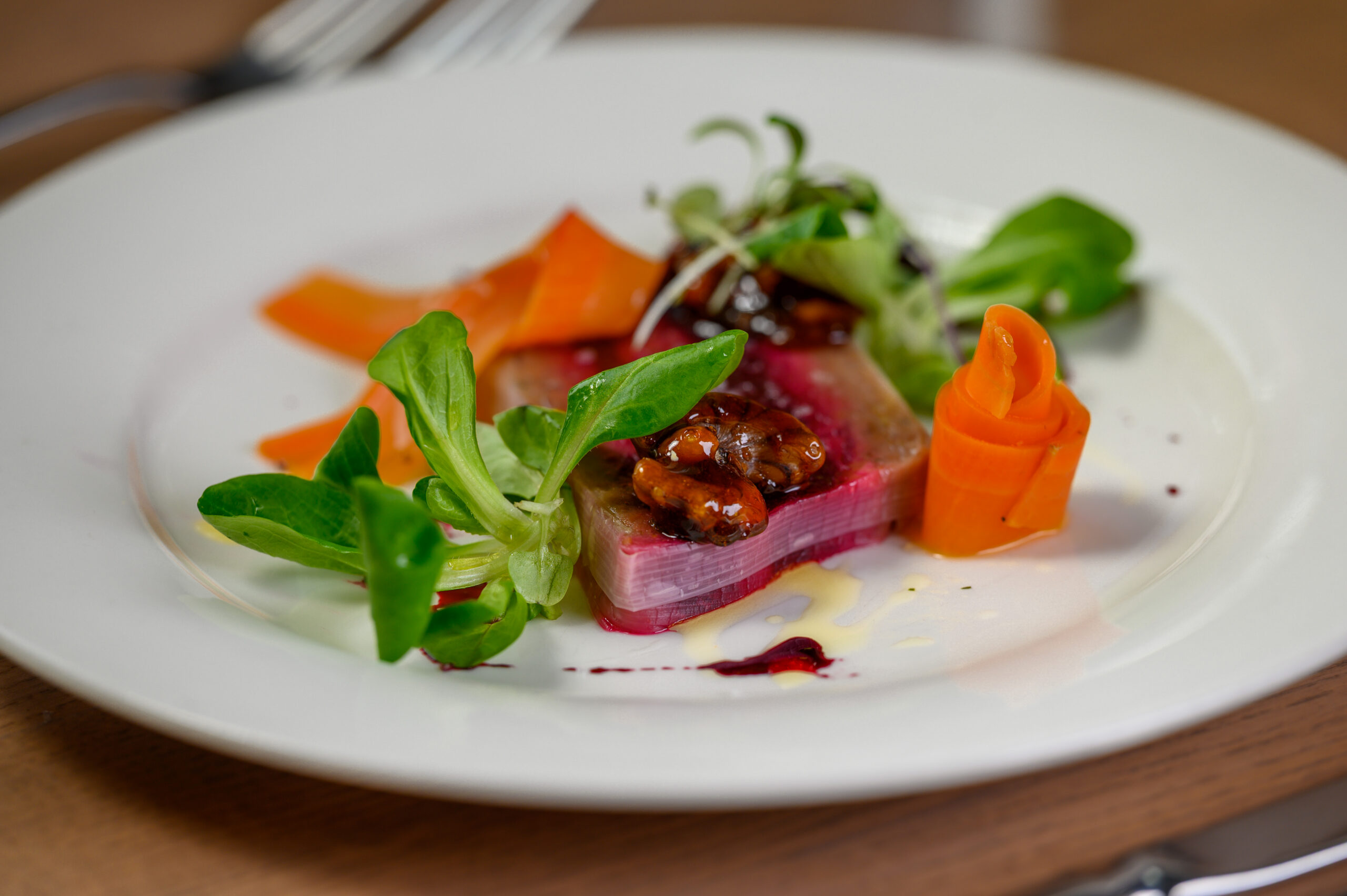 A close up of some salad